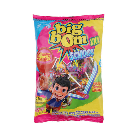 Big Bom School XXl Lollipop Double Centro Blando & Double Chewy Center 1.2 Kg