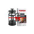 Black French Press 300 ML + Kimbo Intenso Ground Coffee 250g Bundle - CAFELAX