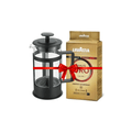 Black French Press 300 ML + Lavazza Qualita ORO Ground Coffee 250g Bundle - CAFELAX