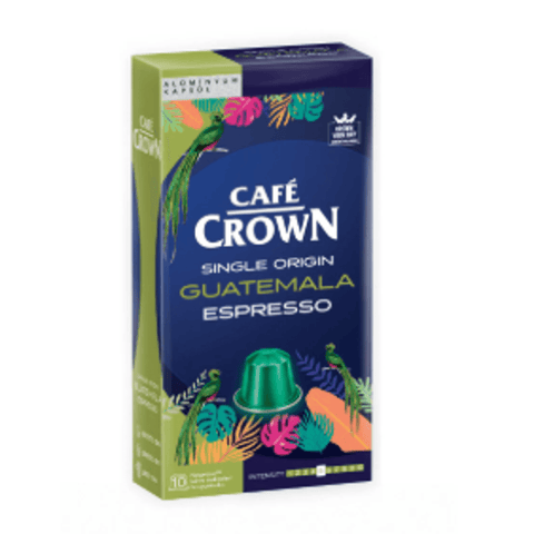 Cafe Crown Espresso Guatemala Coffee 10 Capsules