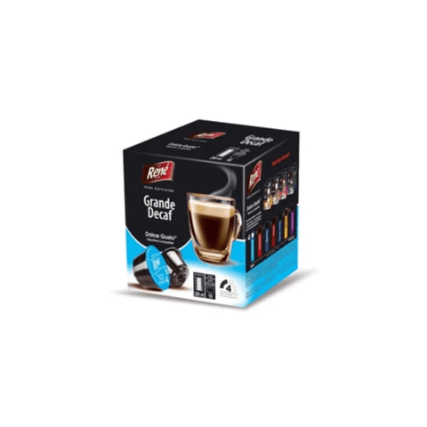 Cafe Rene Grande Decaf Dolce Gusto Coffee Capsules - 16 Capsules - CAFELAX