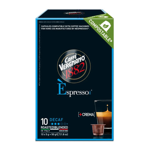Caffè Vergnano Decaf Coffee Capsules - 10 Capsules
