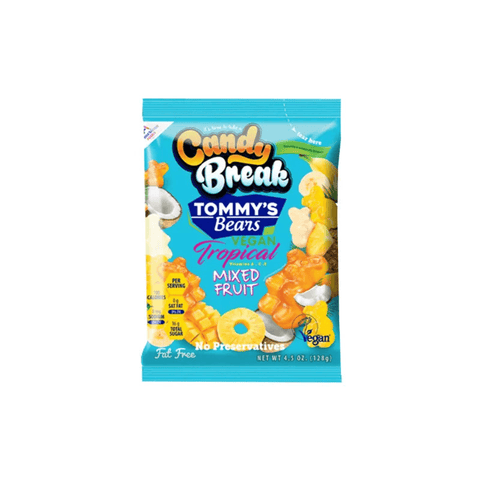 Candy Break Tommy Bears Tropical Mixed Fruit 128g - CAFELAX