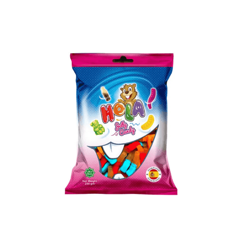 Candy Hola Colerd Cola Jelly Candy 250 gm - CAFELAX