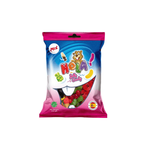 Candy Hola Shiny Cocktail Jelly Candy 250 gm - CAFELAX