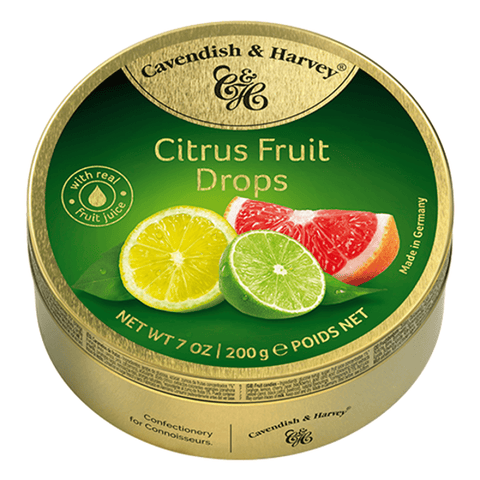 Cavendish & Harvey Citrus Fruit Drops Candy 200g