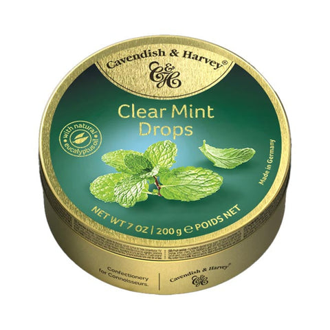 Cavendish & Harvey Clear Mint Drops Candy 200g