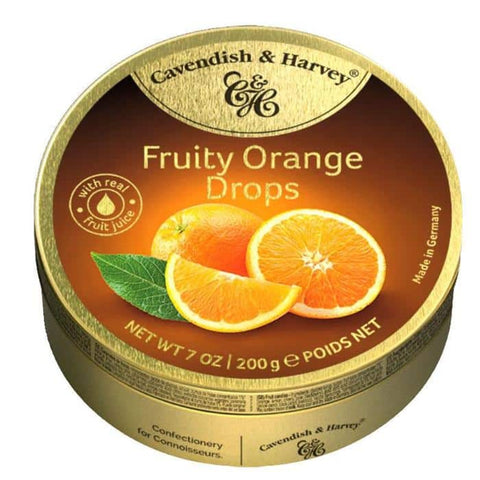 Cavendish & Harvey Fruity Orange Drops Candy 200g