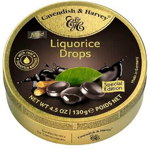 Cavendish & Harvey Liquorice Filled Drops Candy 130g