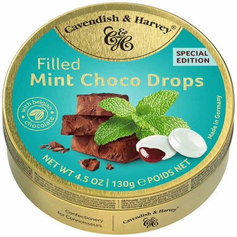 Cavendish & Harvey Mint Choco, Filled Drops Candy 130g