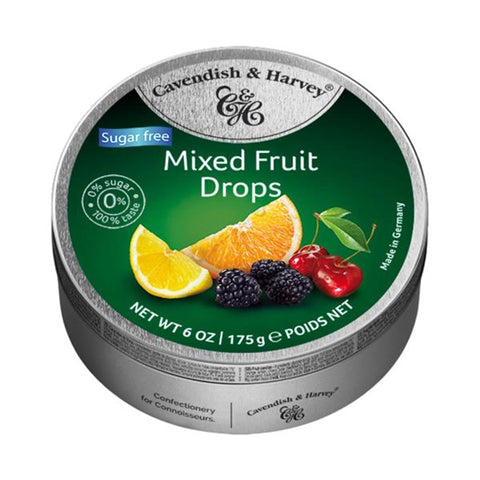 Cavendish & Harvey Mixed Fruit Sugar Free Drops Candy 175g