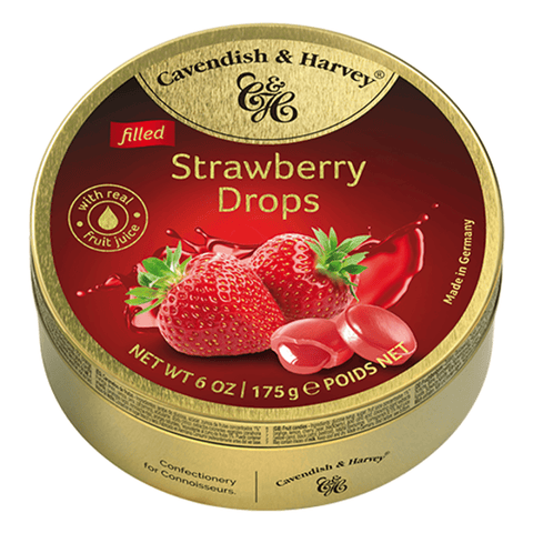 Cavendish & Harvey Strawberry Filled Drops Candy 175g