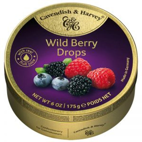 Cavendish & Harvey Wild Berry Sugar Free Drops Candy 175g