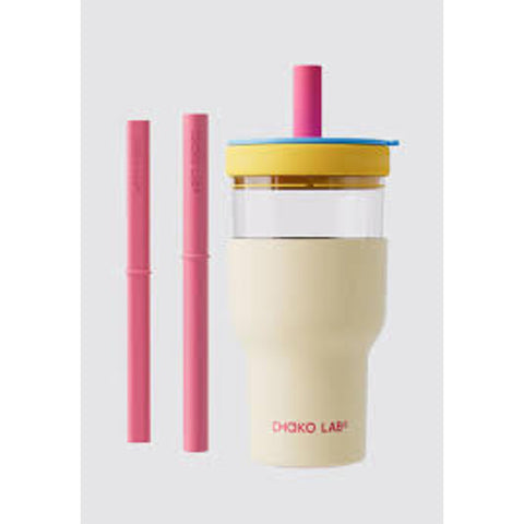 Chako Lab Dual-Layer Tumbler White & Pink & Blue 600ml