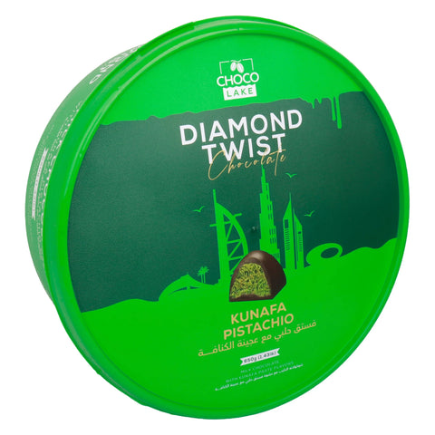 Choco Lake Diamond Twist Milk Chocolate With Kunafa Pistachio 650g