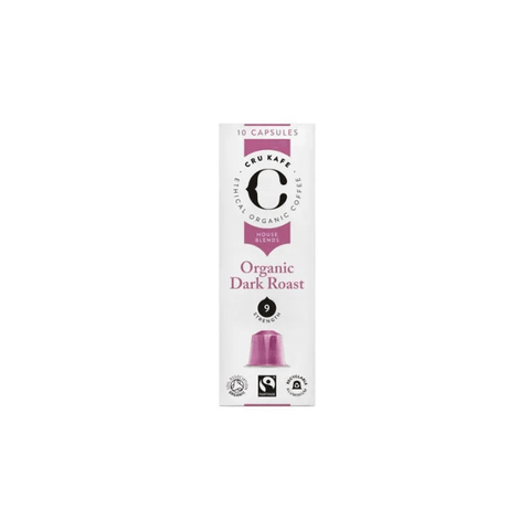 Cru Kafe Dark Roast Organic Coffee Capsules - 10 Capsules - CAFELAX