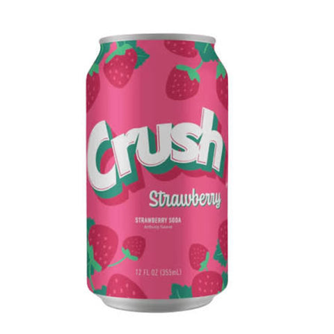 Crush Strawberry Soda Drink 355ml
