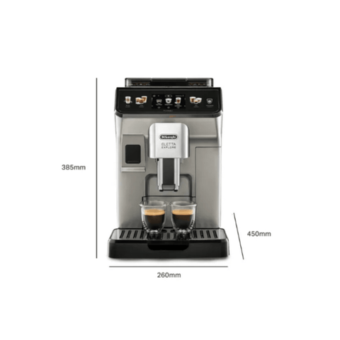 De'Longhi Eletta Explore Bean To Cup Espresso Machine - +50 Hot & Cold Drinks ECAM450.55.S - CAFELAX
