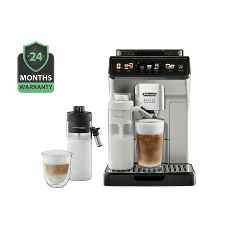 De'Longhi Eletta Explore Bean To Cup Espresso Machine - +50 Hot & Cold Drinks ECAM450.55.S