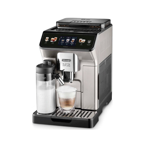 De'Longhi Eletta Explore Bean To Cup Espresso Machine - +50 Hot & Cold Drinks ECAM450.65.S