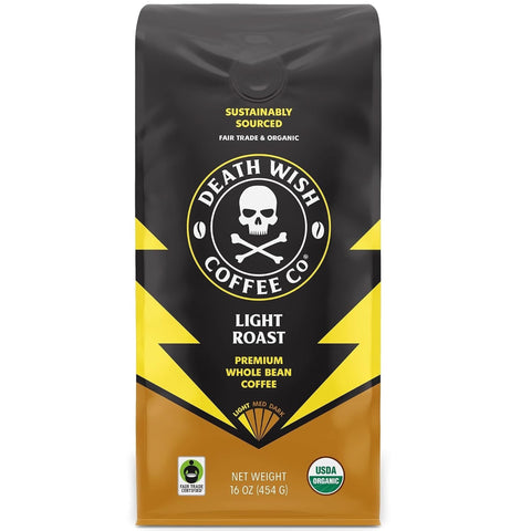 Death Wish Light Roast Whole Beans Coffee 454g