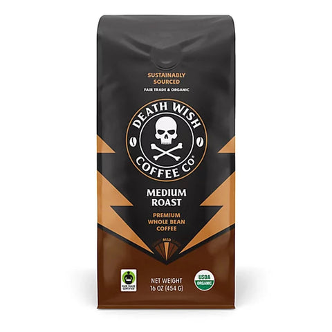 Death Wish Medium Roast  Whole Beans Coffee 454g