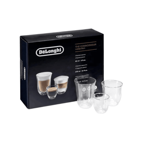 Delonghi Connoisseur Collection Double-Wall Thermo Glasses - Set of 6 Mixed - CAFELAX