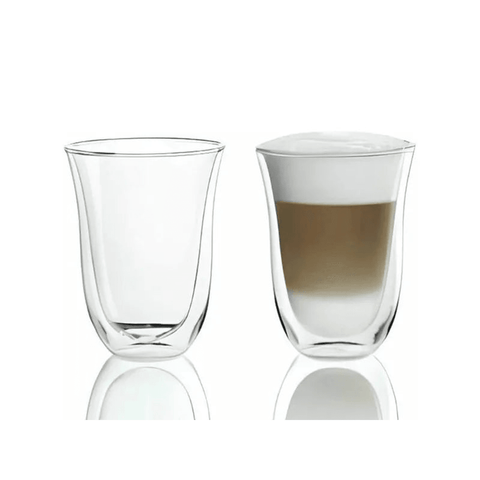 Delonghi Double-Wall Latte Macchiato Glasses - Set of 2 - 220ml - CAFELAX