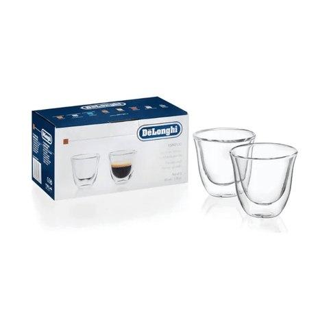 Delonghi Double-Wall Thermo Espresso Glasses - Set of 2 - 60ml - CAFELAX