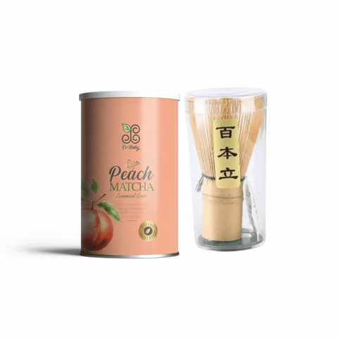 Dr.Baby Peach Matcha 200g + Matcha Traditional Whisk Scoop Spoon