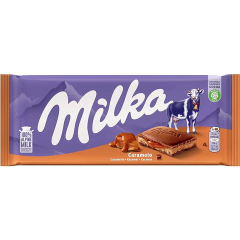 EX:" 12-1-2026 "Milka Caramel Chocolate 100g