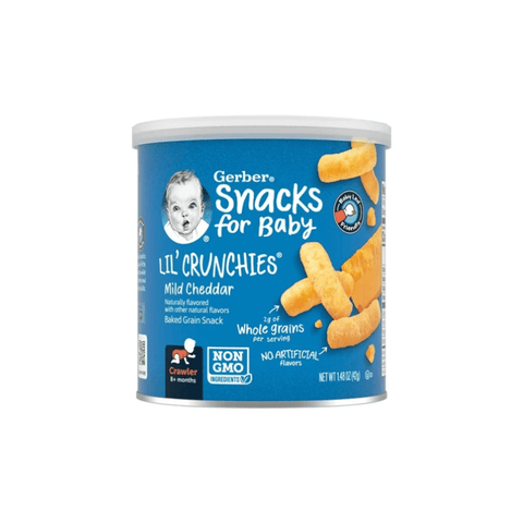EX:" 25-3-2026 "Gerber Snacks For Baby Lil Crunchies Mild Cheddar 42g