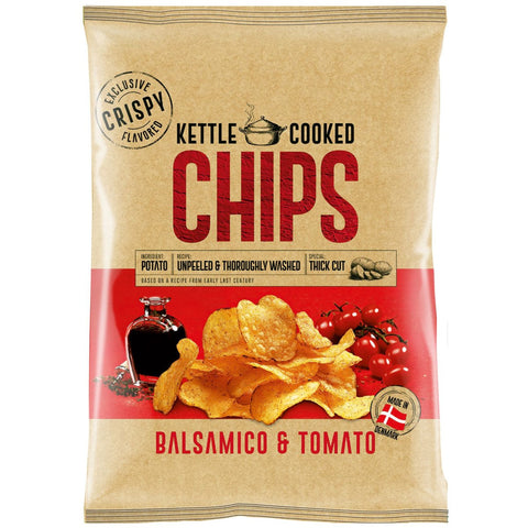 EX;" 26-5-2026 "Kettle Cooked Potato Chips Balsamico & Tomato 160g