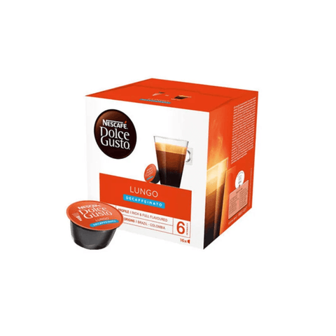 Nescafe Lungo Decaffeinato Dolce Gusto Coffee Capsules - 16 Capsules - CAFELAX