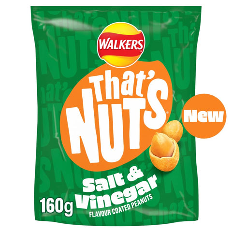 EX:" 6-6-2026 "Walkers That's Nuts Salt & Vinegar Coated Peanuts 160g