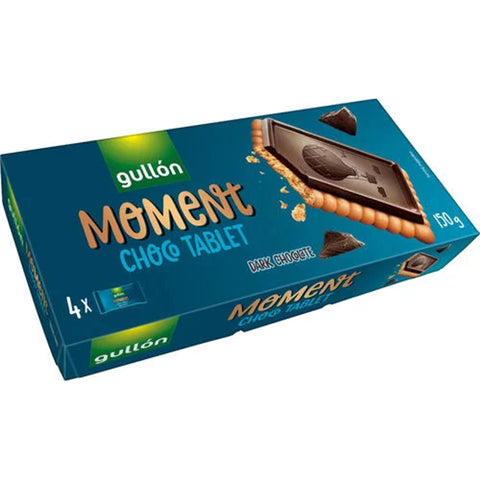 EX:"19-5-2026"Gullón Moment Choco Tablet Cookies With Dark Chocolate 150g