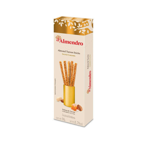 El Almendro Almond Turron Sticks Salted Caramel 50g