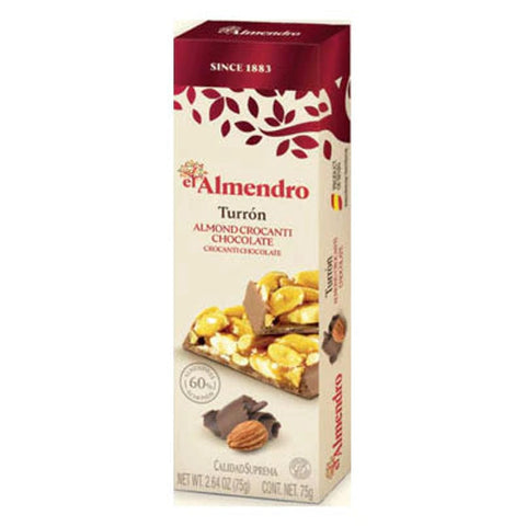 El Almendro Turron Almond Crocanti Chocolate 75g