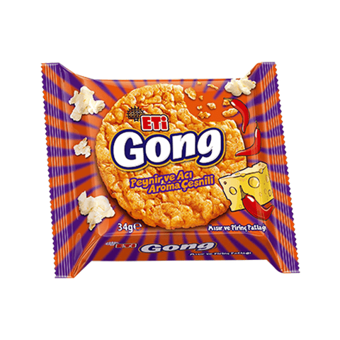 Eti Gong Cheese and Spicy Rice Cake 34g