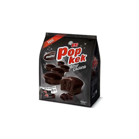 Eti Mini Pop Kek 9 Mini Cakes With Dark Chocolate - 162g - CAFELAX