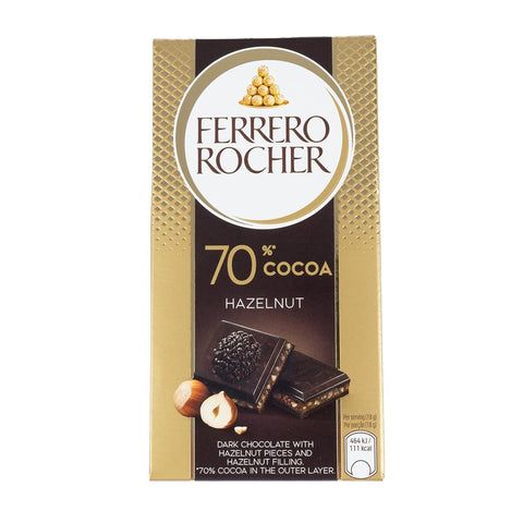 Ferrero Rocher Hazelnut With 70% Dark Chocolate 90g