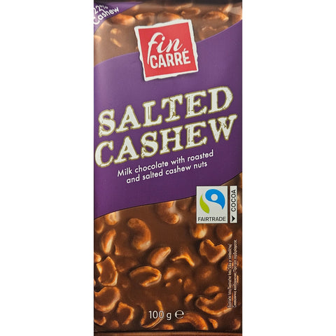 Fin Carre Salted Cashew nuts & Milk Chocolate 100g