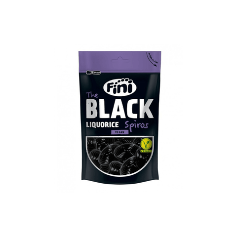 Fini Black Liquorice Spiros 180g - CAFELAX