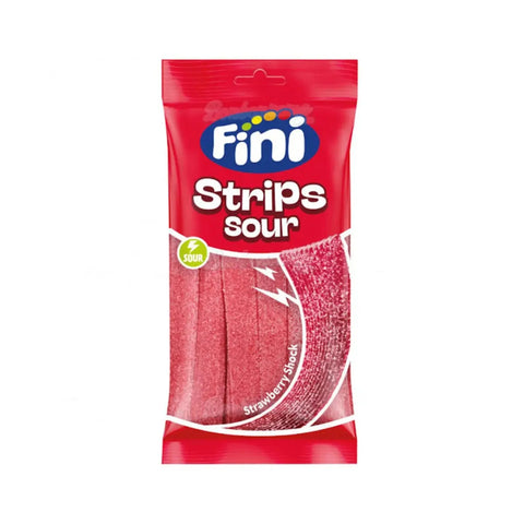 Fini Jelly Sour Strips Strawberry Candy 90g