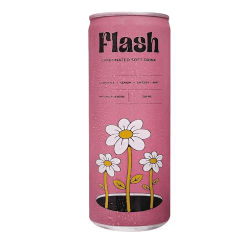 Flash Carbonated Soft Drink Lemon-Cherry-Mint-Chamomile 250ml