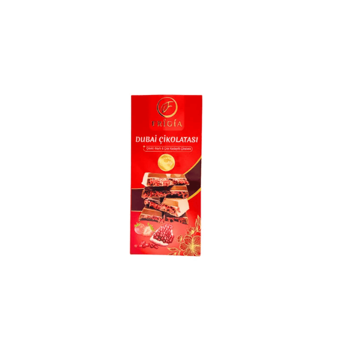 Frigia Pomegranate and Strawberry Dubai Chocolate 100g – CAFELAX