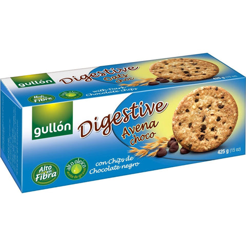 Gullón Digestive Oats Choc With Chocolate Chips Biscuits 425g