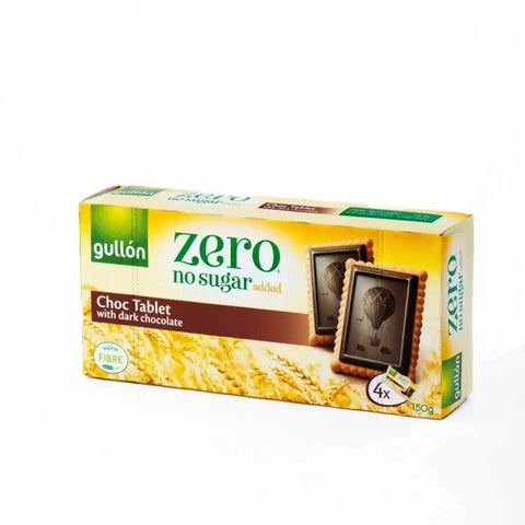 Gullón Zero Choco Tablet Biscuits With Dark Chocolate 150g