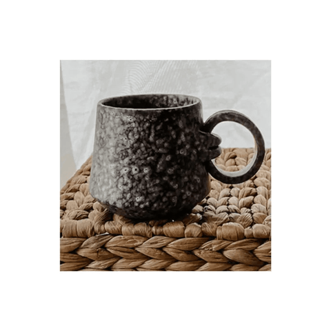HANDMADE BELTED MUG-Spotted Gray - CAFELAX