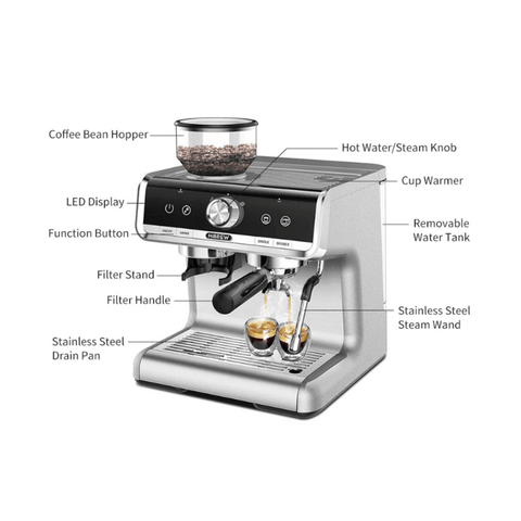 HiBREW Barista Pro 20Bar Coffee Machine with Full Kit H7 - CAFELAX
